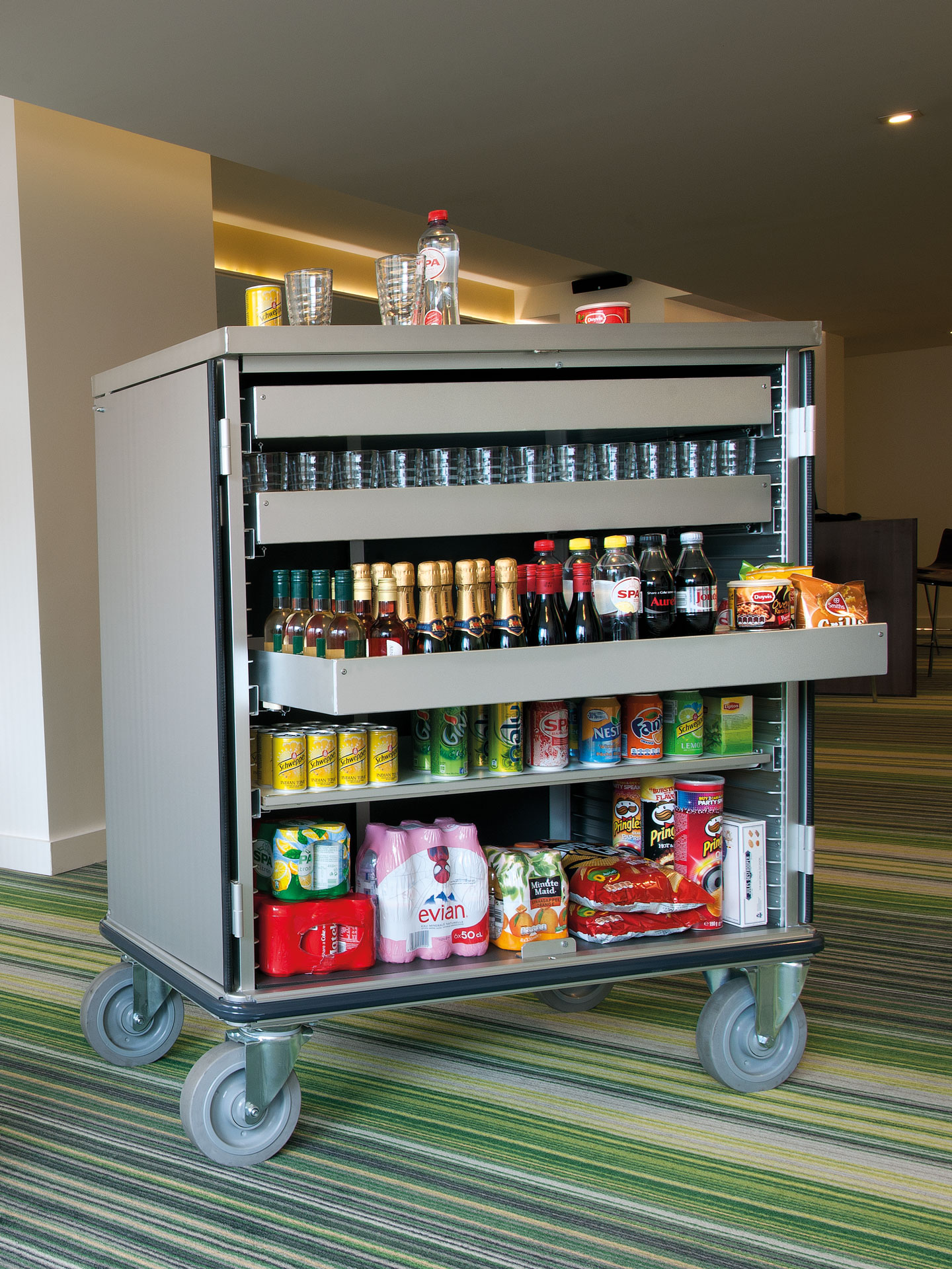  Mini  bar  trolley for hotels and cruise ships Mercura